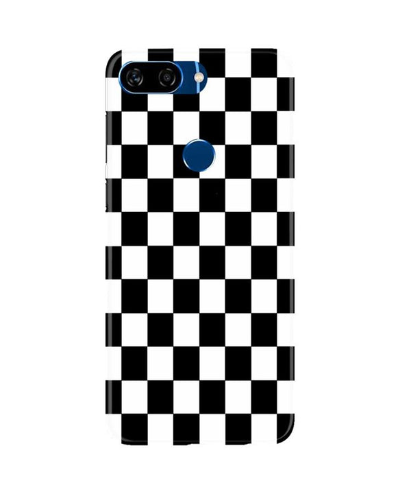 Black White Boxes Mobile Back Case for Gionee S11 Lite (Design - 372)