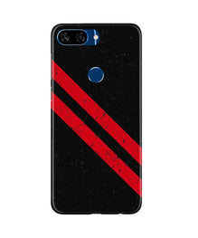Black Red Pattern Mobile Back Case for Gionee S11 Lite (Design - 373)