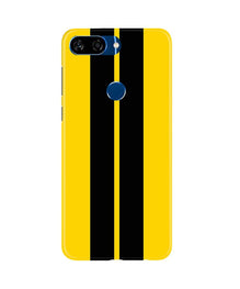 Black Yellow Pattern Mobile Back Case for Gionee S11 Lite (Design - 377)