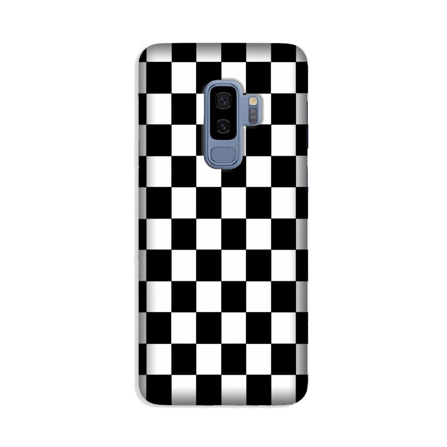 Black White Boxes Mobile Back Case for Galaxy S9 Plus  (Design - 372)