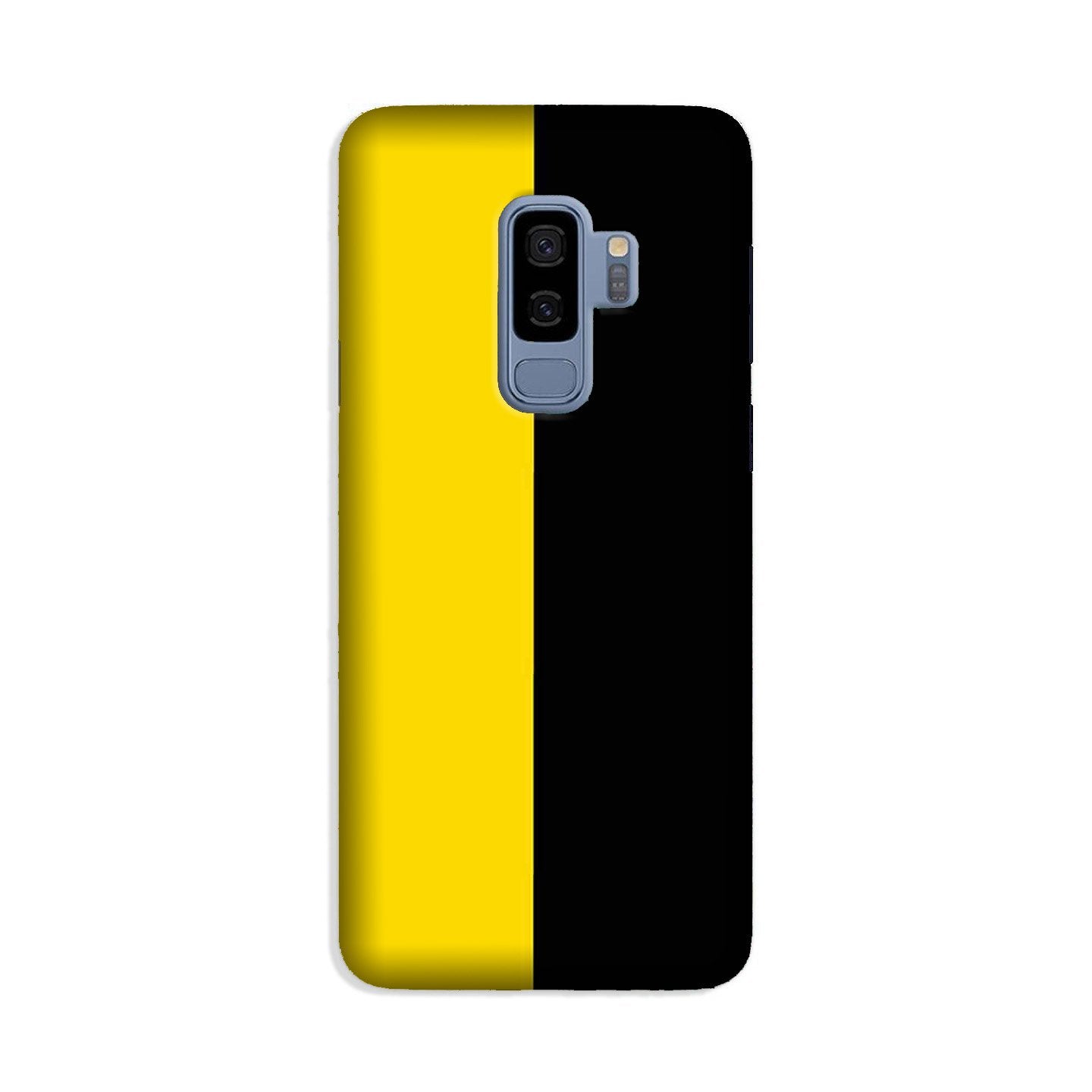 Black Yellow Pattern Mobile Back Case for Galaxy S9 Plus  (Design - 397)