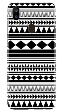 Black white Pattern Mobile Back Case for Samsung Galaxy A20 (Design - 5)