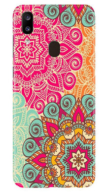 Rangoli art Mobile Back Case for Samsung Galaxy A20 (Design - 6)