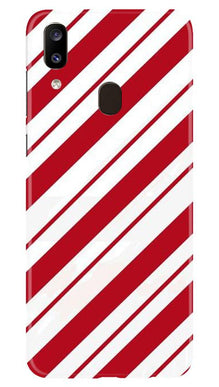 Red White Mobile Back Case for Samsung Galaxy A20 (Design - 44)