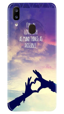 Fall in love Mobile Back Case for Samsung Galaxy A20 (Design - 50)