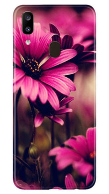 Purple Daisy Mobile Back Case for Samsung Galaxy A20 (Design - 65)