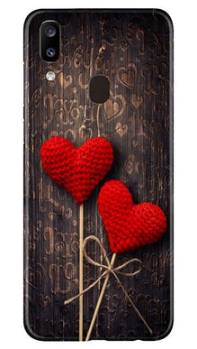 Red Hearts Mobile Back Case for Samsung Galaxy A20 (Design - 80)