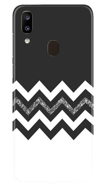 Black white Pattern2Mobile Back Case for Samsung Galaxy A20 (Design - 83)