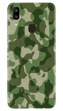 Army Camouflage Mobile Back Case for Samsung Galaxy A20  (Design - 106)