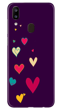 Purple Background Mobile Back Case for Samsung Galaxy A20  (Design - 107)