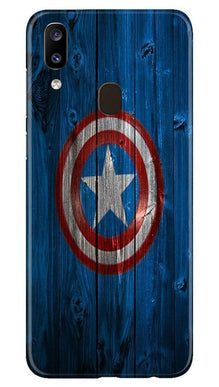 Captain America Superhero Mobile Back Case for Samsung Galaxy A20  (Design - 118)