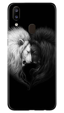 Dark White Lion Mobile Back Case for Samsung Galaxy A20  (Design - 140)