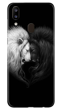 Dark White Lion Case for Samsung Galaxy A20  (Design - 140)