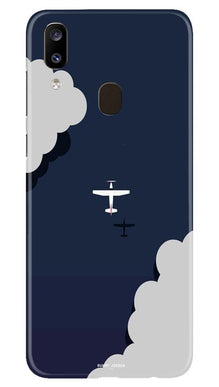 Clouds Plane Mobile Back Case for Samsung Galaxy A20 (Design - 196)