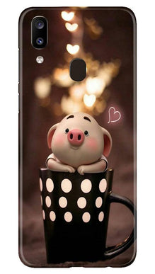 Cute Bunny Mobile Back Case for Samsung Galaxy A20 (Design - 213)