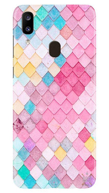 Pink Pattern Mobile Back Case for Samsung Galaxy A20 (Design - 215)