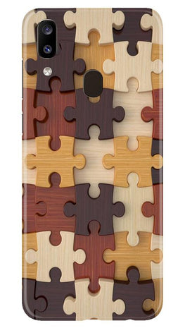 Puzzle Pattern Case for Samsung Galaxy A20 (Design No. 217)