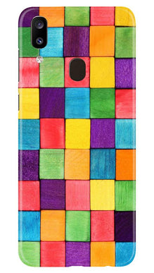 Colorful Square Mobile Back Case for Samsung Galaxy A20 (Design - 218)