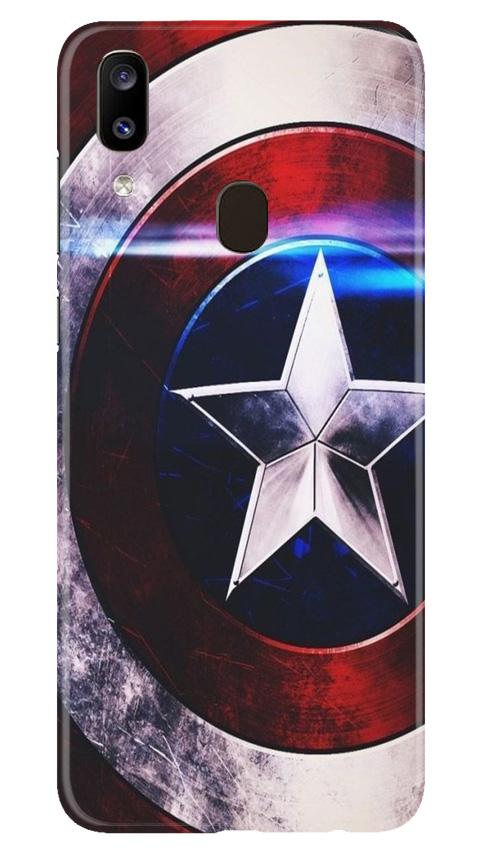 Captain America Shield Case for Samsung Galaxy A20 (Design No. 250)