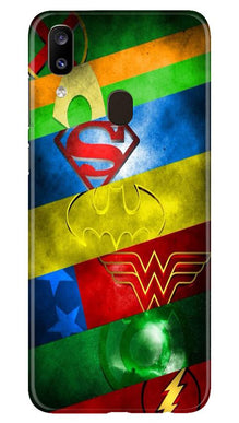 Superheros Logo Mobile Back Case for Samsung Galaxy A20 (Design - 251)