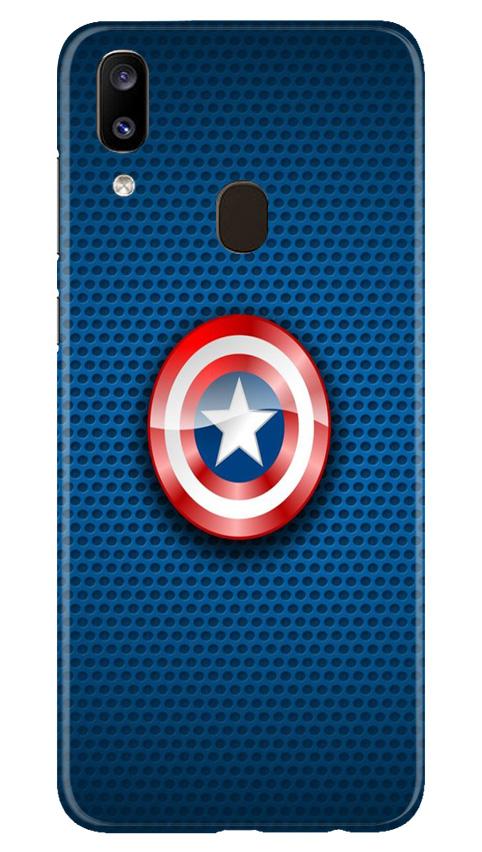 Captain America Shield Case for Samsung Galaxy A20 (Design No. 253)