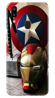 Ironman Captain America Mobile Back Case for Samsung Galaxy A20 (Design - 254)