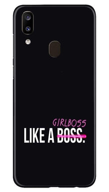 Like a Girl Boss Mobile Back Case for Samsung Galaxy A20 (Design - 265)