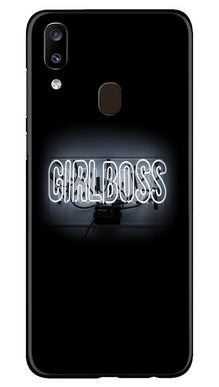 Girl Boss Black Mobile Back Case for Samsung Galaxy A20 (Design - 268)