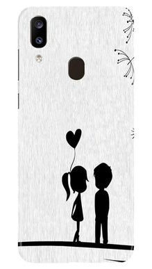 Cute Kid Couple Mobile Back Case for Samsung Galaxy A20 (Design - 283)