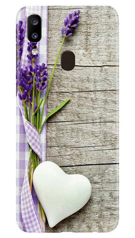 White Heart Case for Samsung Galaxy A20 (Design No. 298)