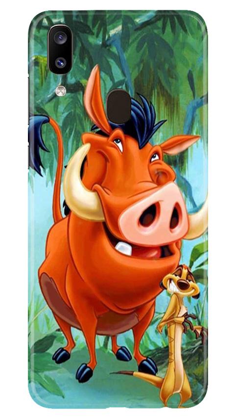 Timon and Pumbaa Mobile Back Case for Samsung Galaxy A20 (Design - 305)