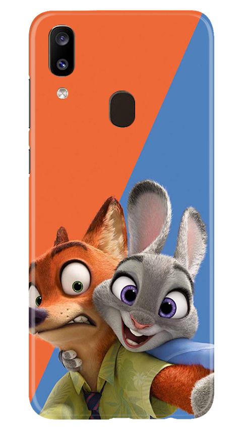 Cartoon Mobile Back Case for Samsung Galaxy A20 (Design - 346)