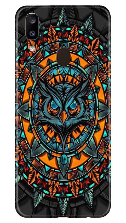 Owl Mobile Back Case for Samsung Galaxy A20 (Design - 360)