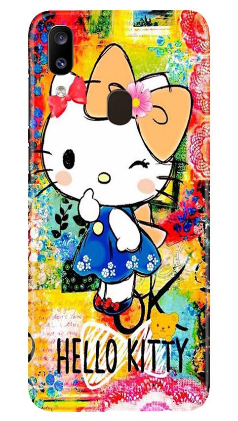 Hello Kitty Mobile Back Case for Samsung Galaxy A20 (Design - 362)