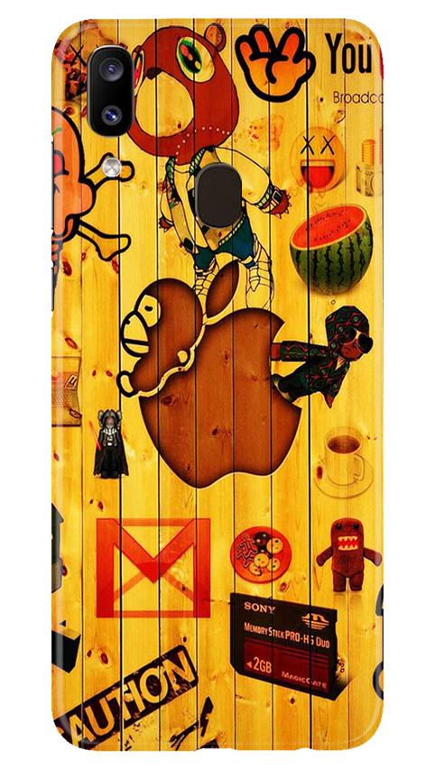 Wooden Texture Mobile Back Case for Samsung Galaxy A20 (Design - 367)