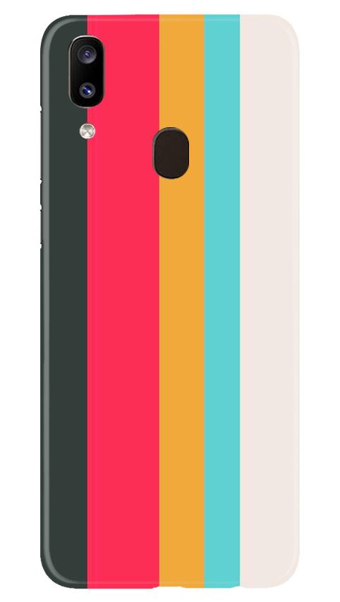 Color Pattern Mobile Back Case for Samsung Galaxy A20 (Design - 369)