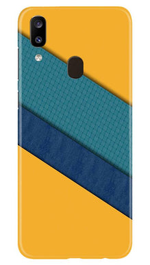 Diagonal Pattern Mobile Back Case for Samsung Galaxy A20 (Design - 370)