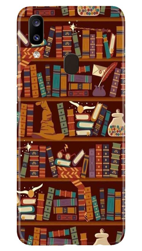 Book Shelf Mobile Back Case for Samsung Galaxy A20 (Design - 390)