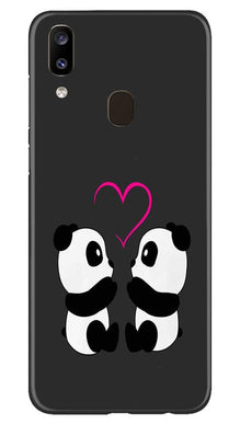 Panda Love Mobile Back Case for Samsung Galaxy A20 (Design - 398)
