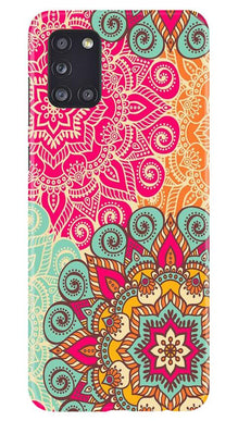 Rangoli art Mobile Back Case for Samsung Galaxy A31 (Design - 6)