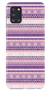 Zigzag line pattern3 Mobile Back Case for Samsung Galaxy A31 (Design - 11)