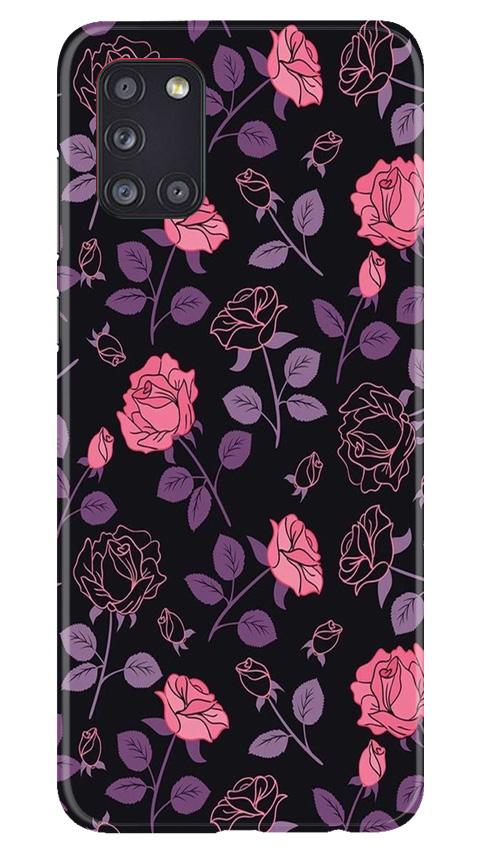 Rose Black Background Case for Samsung Galaxy A31