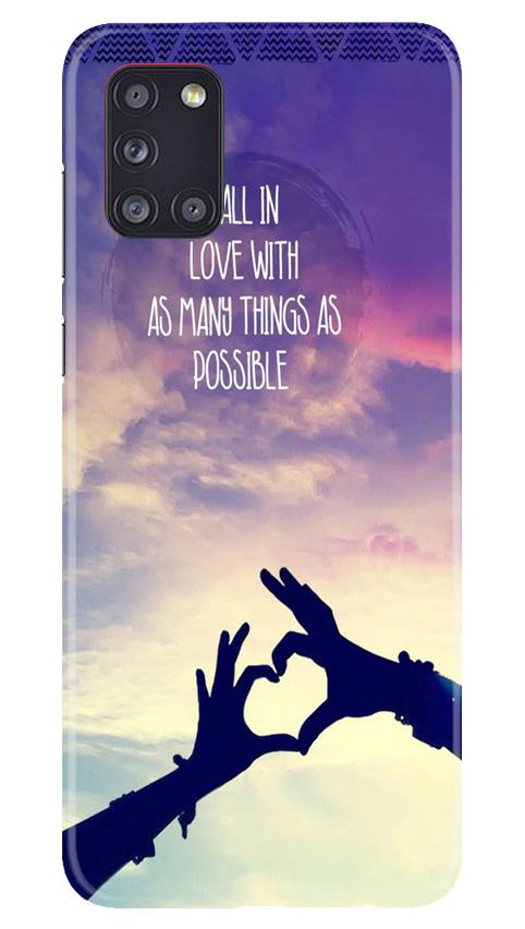 Fall in love Case for Samsung Galaxy A31