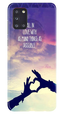 Fall in love Mobile Back Case for Samsung Galaxy A31 (Design - 50)