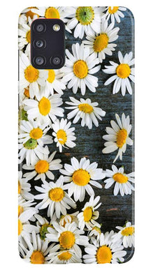 White flowers2 Mobile Back Case for Samsung Galaxy A31 (Design - 62)
