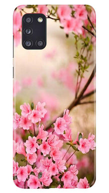 Pink flowers Mobile Back Case for Samsung Galaxy A31 (Design - 69)
