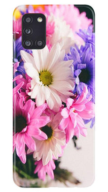 Coloful Daisy Mobile Back Case for Samsung Galaxy A31 (Design - 73)