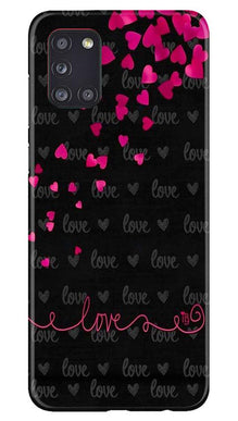 Love in Air Mobile Back Case for Samsung Galaxy A31 (Design - 89)