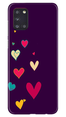 Purple Background Mobile Back Case for Samsung Galaxy A31  (Design - 107)