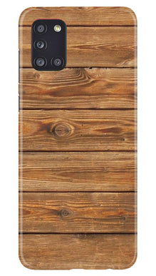Wooden Look Mobile Back Case for Samsung Galaxy A31  (Design - 113)